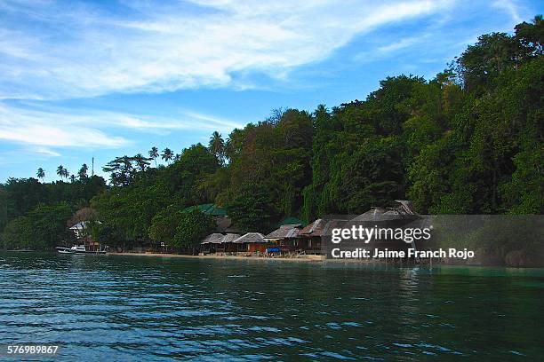 bastianos bunaken diving resort - bunaken national park stock pictures, royalty-free photos & images
