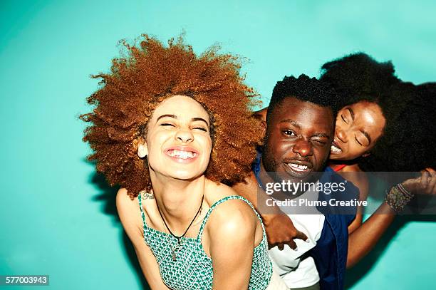 friends laughing and having fun. - black people partying stock-fotos und bilder