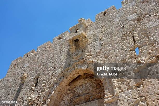 zion gate, pockmarks and bullet holes - 1948 stock pictures, royalty-free photos & images