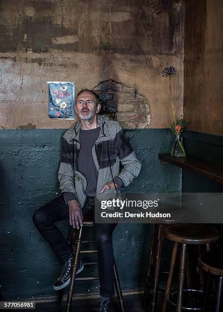 Celebrated Dutch photographer and filmmaker Anton Corbijn at the Macke Prinz bar in Zionskirchstrasse, Mitte, Berlin. He is known for his legendary...