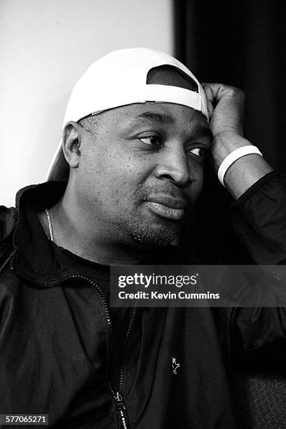 Chuck D of Public Enemy backstage on the Don't Look Back tour, UEA, Norwich, United Kingdom, 22 May 2008.