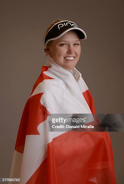 Brooke Henderson poses for a portrait during the KIA Classic at the Park Hyatt Aviara Resort on March 22, 2016 in Carlsbad, California.