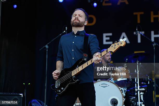Nick Harmer of Death Cab for Cutie performs during the 2016 Forecastle Festival at Waterfront Park on July 17, 2016 in Louisville, Kentucky.