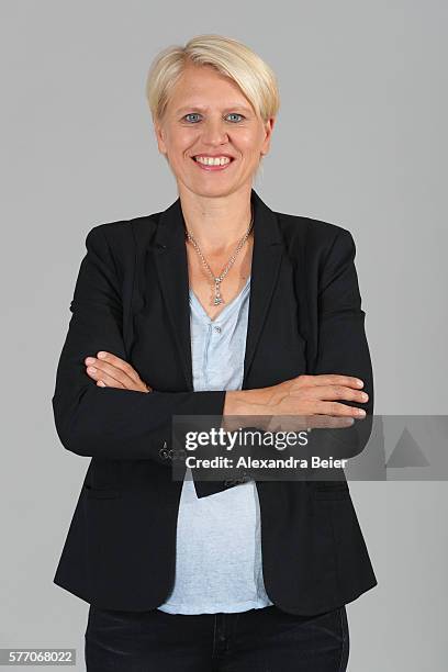 Team manager Doris Fitschen of the German women's national football team poses during the team presentation on June 21, 2016 in Grassau, Germany.