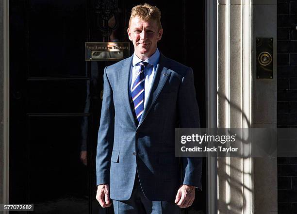 British astronaut Tim Peake pictured before a reception at Number 10, Downing Street on July 18, 2016 in London, England. Mr Peake returned to earth...