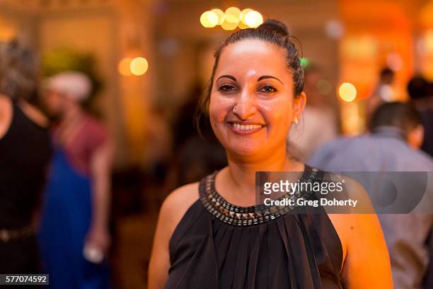 Outfest Director of Programming Lucy Mukerjee-Brown poses for a picture at the 2016 Outfest Los Angeles Closing Night Gala Of "Other People" After...