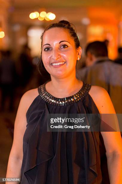 Outfest Director of Programming Lucy Mukerjee-Brown poses for a picture at the 2016 Outfest Los Angeles Closing Night Gala Of "Other People" After...