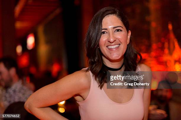 Actress D'Arcy Carden poses for a picture at the 2016 Outfest Los Angeles Closing Night Gala Of "Other People" After Party at The Theatre at Ace...