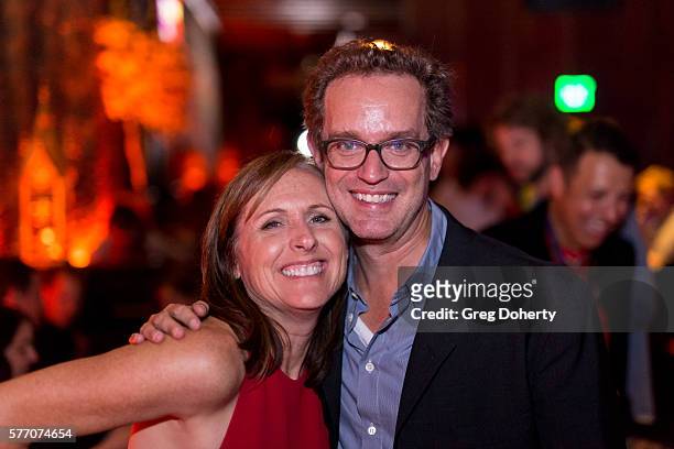 Actress Molly Shannon and Producer Sam Bisbee attend the 2016 Outfest Los Angeles Closing Night Gala Of "Other People" After Party at The Theatre at...