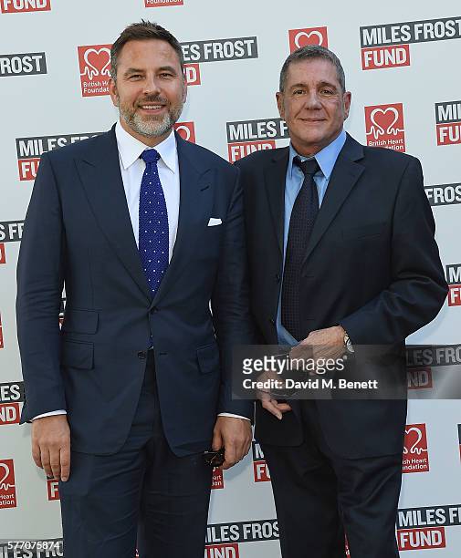 David Walliams and Dale Winton attend The Frost family final Summer Party to raise money for the Miles Frost Fund in partnership with the British...
