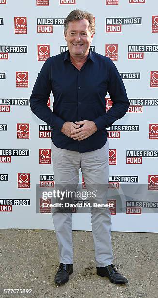 Piers Morgan attends The Frost family final Summer Party to raise money for the Miles Frost Fund in partnership with the British Heart Foundation on...