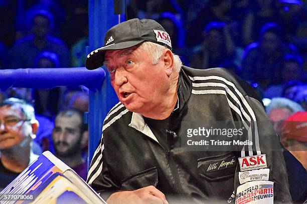 Ulli Wegner attends the WBA Super Middleweight World Championship at Max Schmeling Halle on July 16, 2016 in Berlin, Germany.