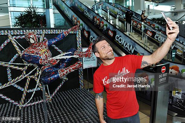 Campbell's Soup casts its web on the San Diego Airport with 'Canstruction' Fun at San Diego International Airport on July 18, 2016 in San Diego,...