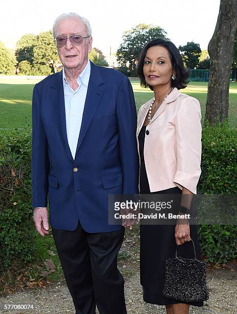 Sir Michael Caine and Shakira Caine attend The Frost family final Summer Party to raise money for the Miles Frost Fund in partnership with the...