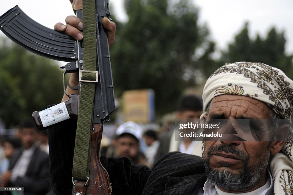 Houthi supporters' protest in Yemen