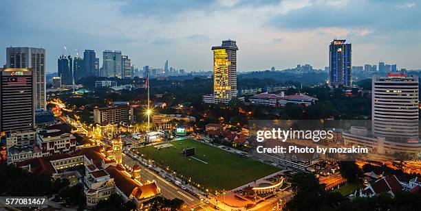 cityscape of kuala lumpur - dataran merdeka stock pictures, royalty-free photos & images