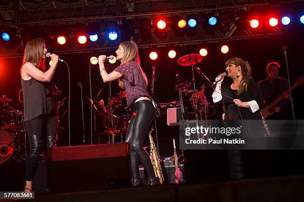 American Pop group Wilson Phillips performs onstage at the Interlochen Center For the Arts, Interlochen, Michigan, July 23, 2013. Pictured are,...