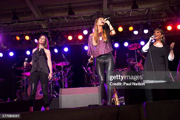 American Pop group Wilson Phillips performs onstage at the Interlochen Center For the Arts, Interlochen, Michigan, July 23, 2013. Pictured are,...