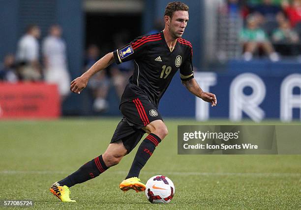 Mexico defender Miguel Layun during the CONCACAF Gold Cup soccer match between Mexico and Canada at Centurylink Field in Seattle, WA. USA.