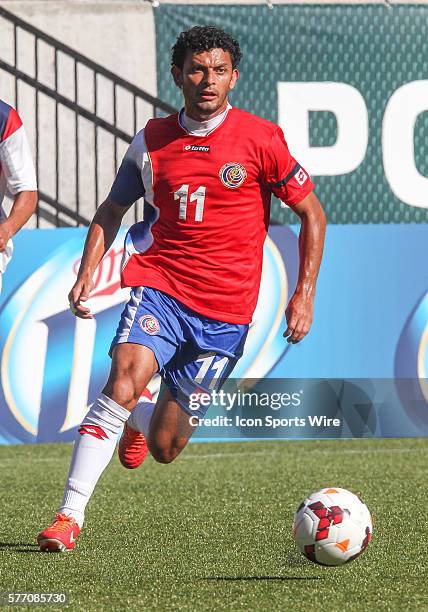 Costa Rica midfielder Michael Barrantes during the CONCACAF Gold Cup soccer match between Costa Rica and Cuba at Jeld-WEN Field in Portland, OR. USA.