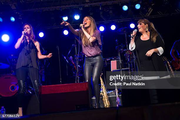 American Pop group Wilson Phillips performs onstage at the Interlochen Center For the Arts, Interlochen, Michigan, July 23, 2013. Pictured are,...