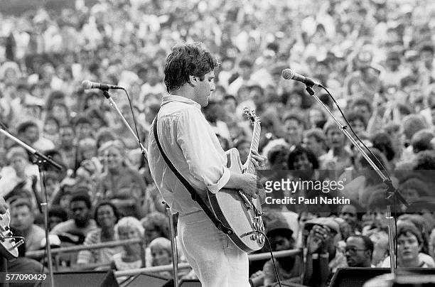 American musician Glenn Frey performs onstage at the Petrillo Band Shell during the Chicago BluesFest, Chicago, Illinois, July 4, 1985.