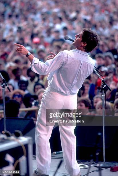 American musician Glenn Frey performs onstage at the Petrillo Band Shell during the Chicago BluesFest, Chicago, Illinois, July 4, 1985.
