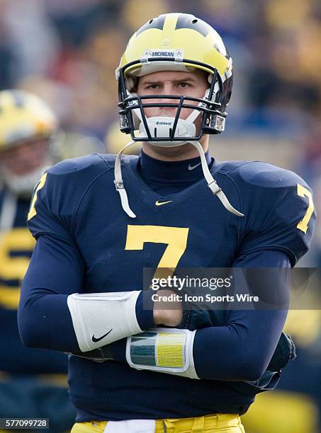 Michigan quarterback Chad Henne during No. 2 Michigan's 34-26 win over MAC opponent Ball State at Michigan Stadium in Ann Arbor, MI. This was the two...