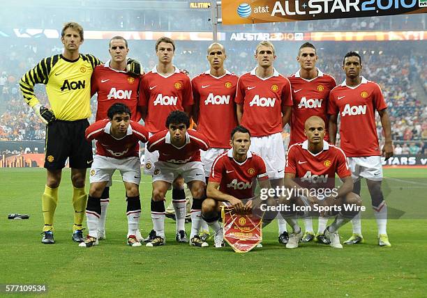 Manchester United poses for a team photograph before the MLS All-Star game at Reliant Stadium in Houston, TX. Manchester United defeated the MLS...