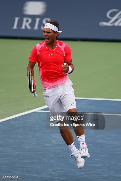 Rafael Nadal reacts during the Semi-Finals Round match. Andy Murray win 6-3 6-4 against Rafael Nadal , giving him access to the Final at the Rexall...