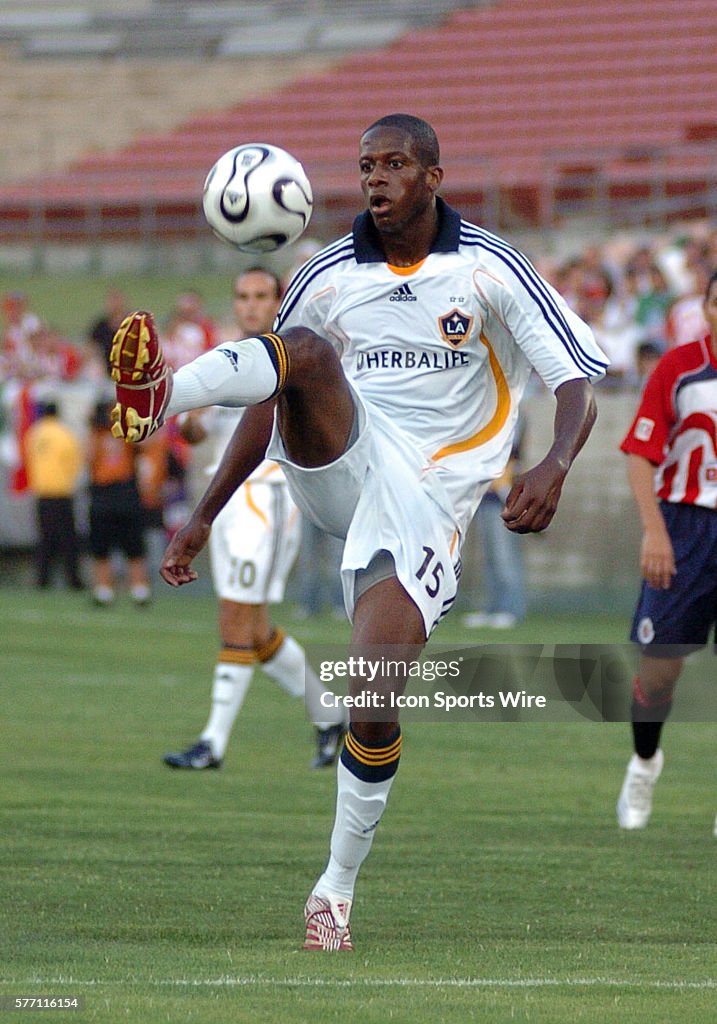 LA Galaxy Quavas Kirk during a SuperLiga soccer match featuring the