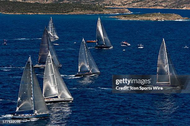 Fleet Race during the 2007 Maxi Yacht Rolex Cup.