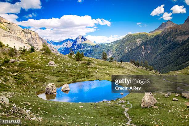 alpine lake - bardonecchia stock-fotos und bilder