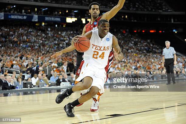 University of Texas Longhorns Justin Mason against the Stanford Cardinals in the South Regional 2008 NCAA Division 1 Men's Basketball Championship at...