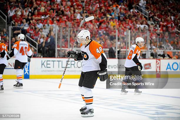 Philadelphia Flyers center Daniel Briere of Canada skates in the 2nd period against the Washington Capitals in the Eastern Conference NHL...