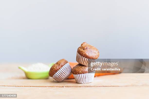 carrots and quinoa mini muffins with sugar cane 'panela' - panela stock pictures, royalty-free photos & images