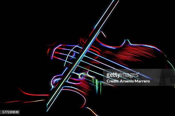 viola in colors - classical music stock illustrations