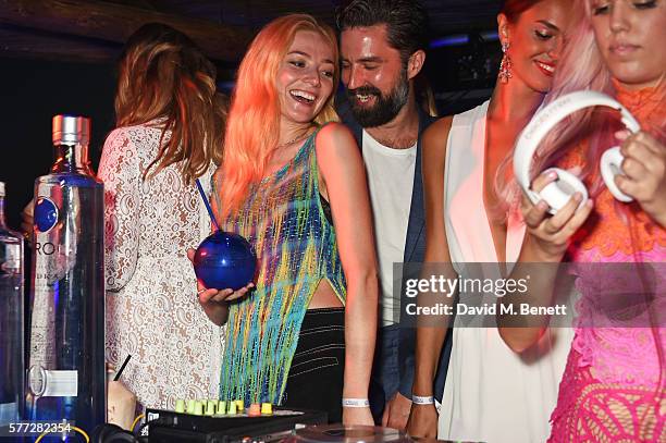 Clara Paget and Jack Guinness attend the CIROC On Arrival party in Ibiza hotspot Destino as model and DJ Amber Le Bon celebrated her arrival moment...