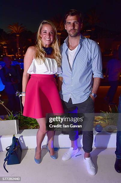 Marina Hoermanseder and Johannes Huelb attend the CIROC On Arrival party in Ibiza hotspot Destino as model and DJ Amber Le Bon celebrated her arrival...