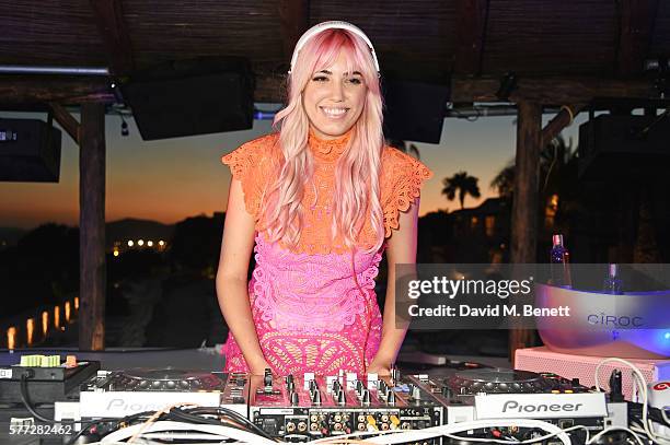 Amber Le Bon attends the CIROC On Arrival party in Ibiza hotspot Destino as model and DJ Amber Le Bon celebrated her arrival moment as she took to...