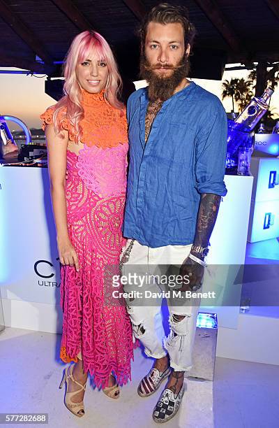 Amber Le Bon and Andrea Marcaccini attend the CIROC On Arrival party in Ibiza hotspot Destino as model and DJ Amber Le Bon celebrated her arrival...
