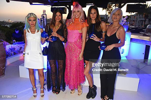 Rama Lila, Marsica Fossati, Amber Le Bon, Brina Knauss and Petra Anton attend the CIROC On Arrival party in Ibiza hotspot Destino as model and DJ...