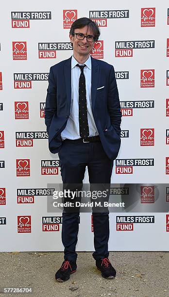 Robert Peston attends The Frost family final Summer Party to raise money for the Miles Frost Fund in partnership with the British Heart Foundation on...