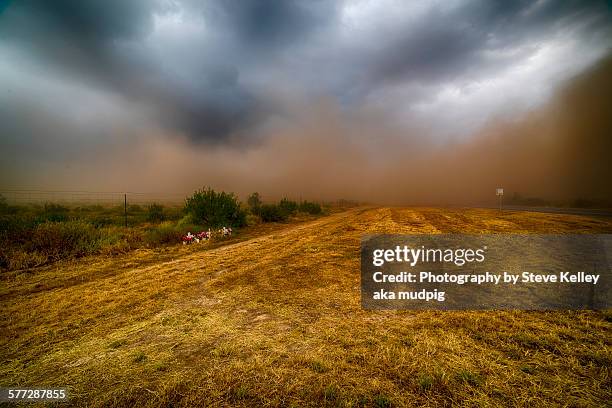 texas dust storm and thunderstorm - desert storm clouds stock pictures, royalty-free photos & images