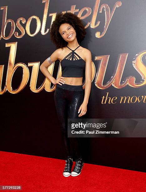 Indeyarna Donaldson-Holness attends "Absolutely Fabulous: The Movie" New York Premiere at SVA Theater on July 18, 2016 in New York City.