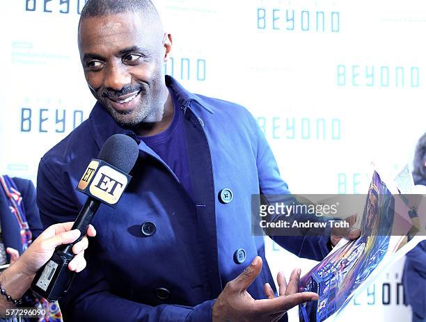 Idris Elba attends the "Star Trek Beyond" New York premiere at Crosby Street Hotel on July 18, 2016 in New York City.