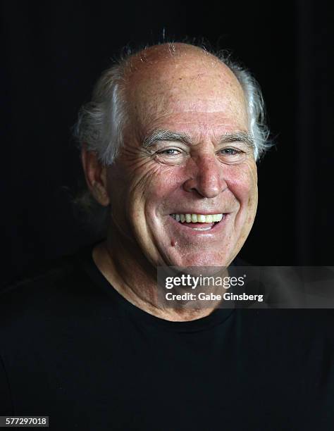 Musician Jimmy Buffett attends the premiere of Universal Pictures' "Jason Bourne" at The Colosseum at Caesars Palace on July 18, 2016 in Las Vegas,...