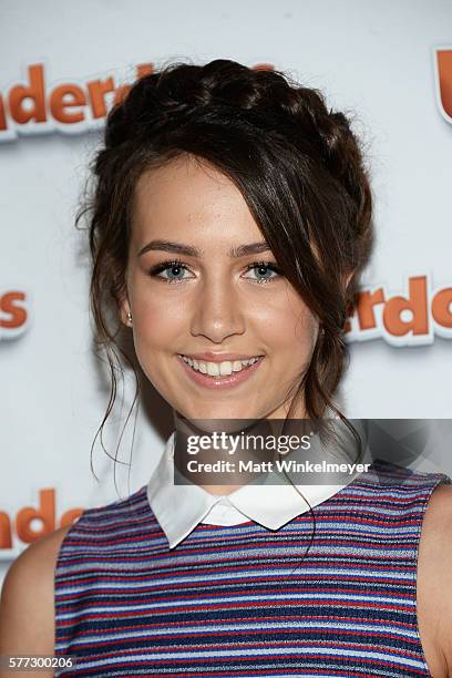 Actress Emma Fuhrmann arrives at a screening of The Weinstein Company's 'Underdogs' at Pacific Theatre at The Grove on July 18, 2016 in Los Angeles,...