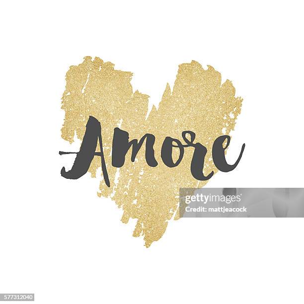 bildbanksillustrationer, clip art samt tecknat material och ikoner med gold glitter amore heart background - amore