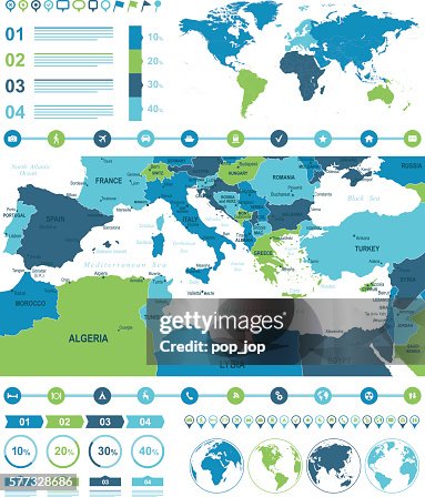 Mediterranean Map Icon Mediterranean Map Infographic High-Res Vector Graphic - Getty Images